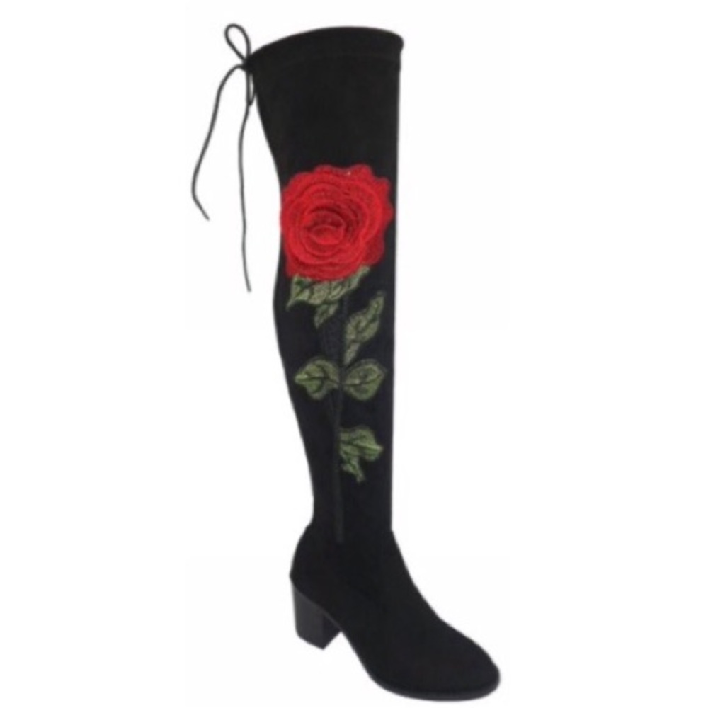 ✨LAST ONE✨Floral embroidered knee length boots - Picture 2 of 6
